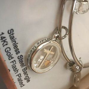 SOLD Stainless steel faith bracelet w/charms gift